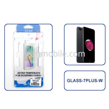 IP-07 iPhone 7 Plus, iPhone 8 Plus Vetro Temperato Copertura Totale Bianco
