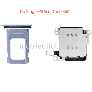 iPhone XR Flex Dual-SIM+Tray, Change Single-SIM to Dual-SIM Blu