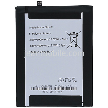 Wiko Y80, 386786 4000mAH Battery OEM