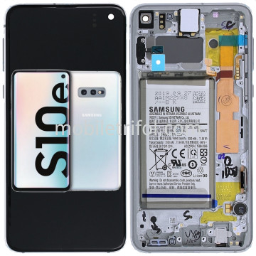 Samsung Galaxy S10e G970F Service Pack Display Bianco