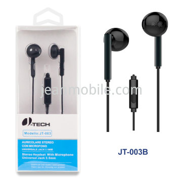 3.5mm Jack Stereo Headset with Microphone JT-003 Black Blister