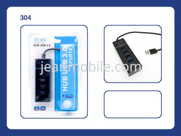 USB 3.0 Hub With 4 Ports 30cm Schwarz Blister