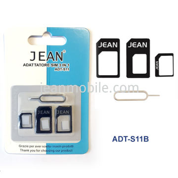 3 In 1 SIM adapter ADT-S11 Schwarz Blister