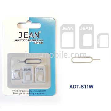 3 In 1 SIM adapter ADT-S11 Weiss Blister