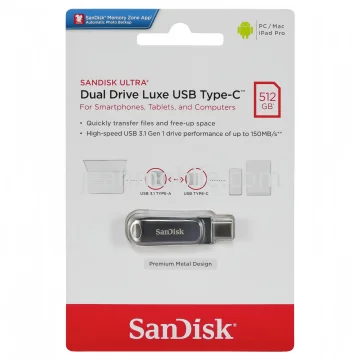 SanDisk Ultra Dual Drive Luxe USB Type-C 双接口 512GB