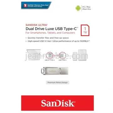 SanDisk Ultra Dual Drive Luxe USB Type-C 双接口 1TB