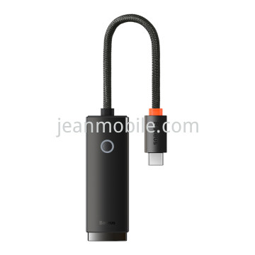 Ethernet Adapter Baseus Lite, USB-C to RJ45 Black