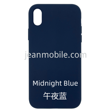 Compatibile iPhone Xs Silicone Case Blu Notte