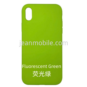 Compatibile iPhone Xs Silicone Case Fluorescent Green