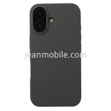 Compatibile iPhone 16 Silicone Case Nero di Carbonio
