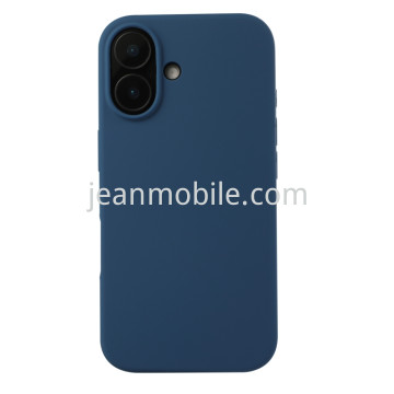 Compatibile iPhone 16 Silicone Case Blu Cobalto