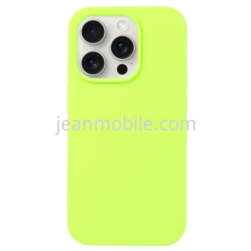 Compatibile iPhone 15 Silicone Case Fluorescent Green