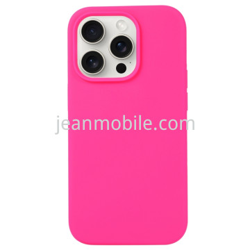 Compatibile iPhone 15 Silicone Case Fluorescent Pink