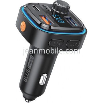 Bluetooth FM Transmitter and Car Charger Blue Power Nero
