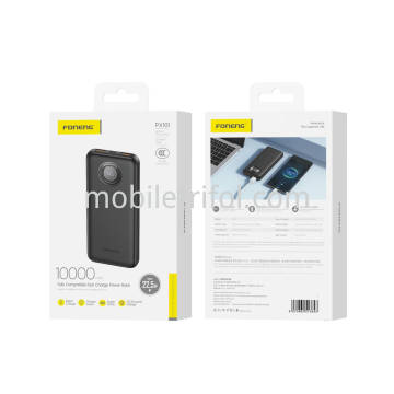 Foneng 10000mAh Power Bank (22.5W & 3 Outputs) PX101 Black