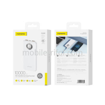Foneng 10000mAh Power Bank (22.5W & 3 Outputs) PX101 White