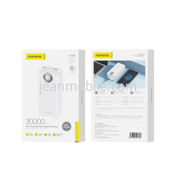 Foneng 30000mAh Power Bank (22.5W & 3 Outputs) PX102 Bianco