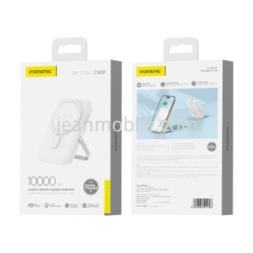 Foneng 10000mAh Magnetic Wireless Power Bank 15W  CX101 White