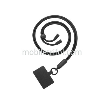 FAIRPLAY Phone strap 120cm FLORA Nero